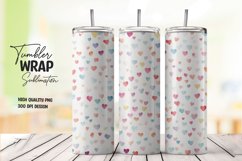 Heart seamless pattern tumbler wrap sublimation Product Image 1