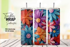 Colorful flower tumbler wrap sublimation Product Image 1