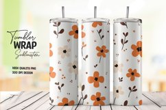 Watercolor floral tumbler wrap sublimation png Product Image 1