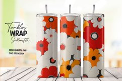 Watercolor floral tumbler wrap sublimation png Product Image 1