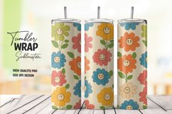 Watercolor floral tumbler wrap sublimation png Product Image 1