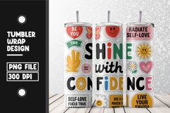 Shine with confidence tumbler wrap sublimation design Product Image 1