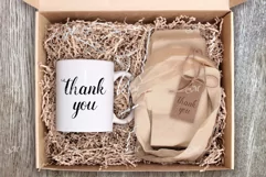 Mock-up of Giftbox W Crinkle Tissue Product Image 1