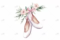 Ballet Shoes Watercolor Clipart Product Image 1