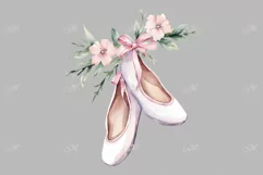 Ballet Shoes Watercolor Clipart Product Image 3