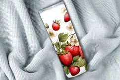 Floral Tumbler Wrap, Sublimation PNG, Strawberry Product Image 3