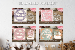 Birthday cards Bundle, Paper cut greeting cards Birthday SVG Product Image 5