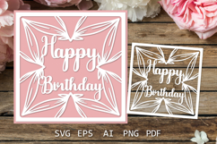 Greeting cards Happy Birthday card, Birthday Svg paper cut Product Image 1