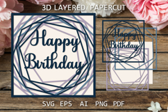 Layered Card for Men SVG, 3D Papercut Design, Shadow box Product Image 1