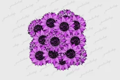 Purple Sunflower leopard patches png Cheetah background Product Image 1