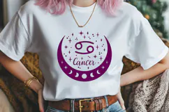 Cancer Zodiac Sign SVG. Horoscope Keychain Laser Cut File. Product Image 2