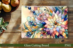 Floral Glass Cutting Board Design | Colorful Product Image 1