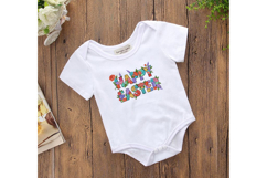 Happy Easter Floral PNG Clipart, Spring Sublimation Design Product Image 3