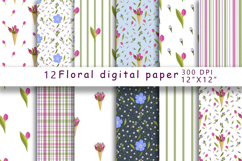 Floral Patterns, Floral Digital Paper Product Image 1
