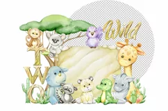 Two Wild PNG, Safari jungle sublimation PNG file, 2nd Second Product Image 3