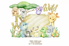 Two Wild PNG, Safari jungle sublimation PNG file, 2nd Second Product Image 2