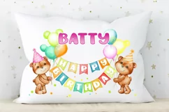 Bear with balloons PNG Baby bear sublimation Balloons Clipar Product Image 5