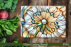Floral Glass Cutting Board Design | Dandelion Product Image 1