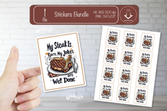 Funny Dad BBQ Sticker Grill Master Sarcastic Dad Joke Quote Product Image 1