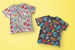 Digital Papers. Children Seamless Pattern with Patches Product Image 8