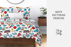 Digital Papers. Children Seamless Pattern with Patches Product Image 2