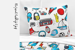 Digital Papers. Children Seamless Pattern with Patches Product Image 4
