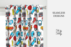 Digital Papers. Children Seamless Pattern with Patches Product Image 7
