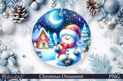 Christmas Ornament | Happy Snowman Product Image 1