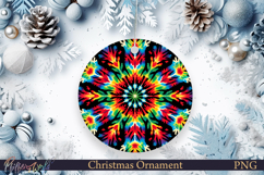 Christmas Ornament | Neon Snowflake PNG Product Image 1