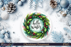 Christmas Ornament | Hello Winter quote Product Image 1