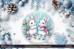 Christmas Ornament | Cute Animal | Winter Rabbits Product Image 1