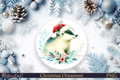 Christmas Ornament | Cute Animal | Holiday badger Product Image 1