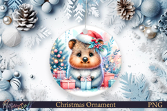 Christmas Ornament | Winter | Holiday wombat with gifts Product Image 1