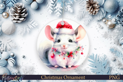 Christmas Ornament | Cute Animal | Holiday chinchilla Product Image 1