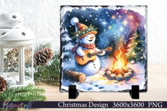 Christmas Design | Winter Slate | Snowman | guitarist Product Image 1