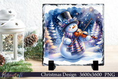 Christmas Design | Winter Slate | Snowman | violinist PNG Product Image 1