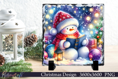 Christmas Design | Winter Slate | Snowman | Book lover Product Image 1