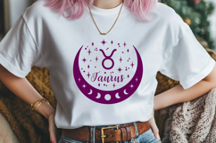 Taurus Zodiac Sign SVG. Horoscope Keychain Laser Cut File. Product Image 2