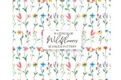Watercolor Wildflowers Pattern Product Image 1