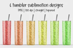 Red Green Glitter 20 oz skinny tumbler sublimation design Product Image 1