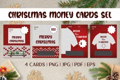Christmas money card Lip balm money holder Money card design Product Image 1