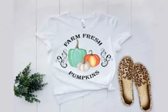 Farm fresh pumpkins clipart Watercolor Sublimation png Product Image 2