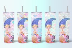 Mermaid Skinny Tumbler Sublimation Designs, PNG Files Product Image 1