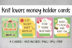 Knitting lover money holder gift card Yarn PNGs money card Product Image 1