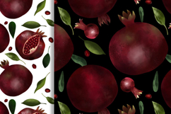 Hand Painted Pomegranate Seamless Pattern Collection Product Image 4