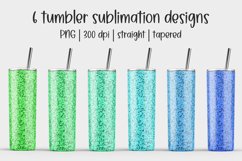 Green Blue Glitter 20 oz skinny tumbler sublimation design p Product Image 1