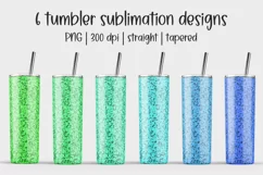 Green Blue Glitter 20 oz skinny tumbler sublimation design p Product Image 1