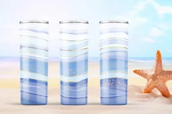 Sea vibes Tumbler Wraps Sublimation. 20 oz, PNG. Product Image 2