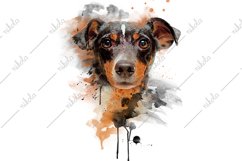 Jack Russell Terrier Watercolor Sublimation Clipart PNG JPG Product Image 1
