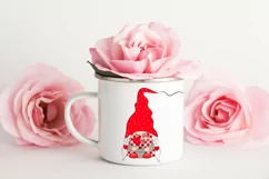 Cute Valentine's day gnomes clipart, PNG. Product Image 2